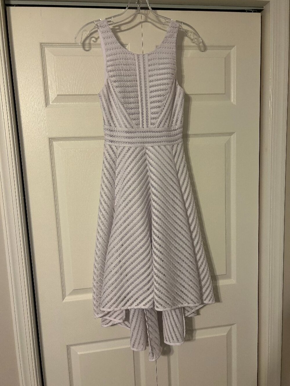 Lilly Pulitzer Tilly Sz XS White Crochet High Low Sleeveless Midi Dress